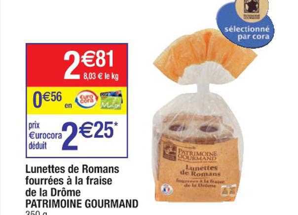 lunettes de romans fourrées à la fraise de la drôme patrimoine gourmand