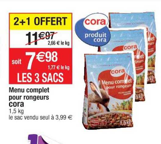 menu complet pour rongeurs cora