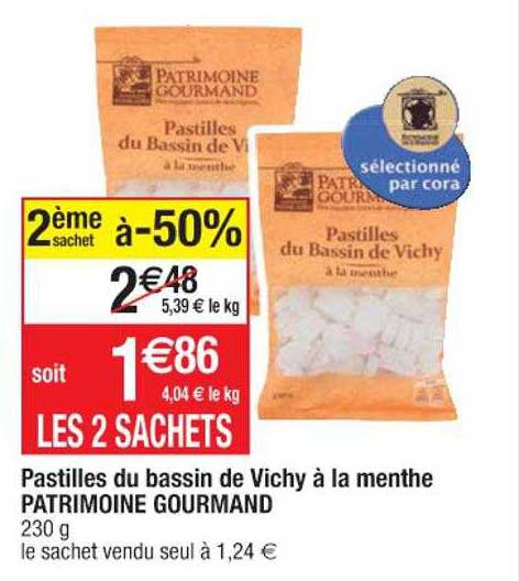 pastilles du bassin de vichy à la menthe patrimoine gourmand
