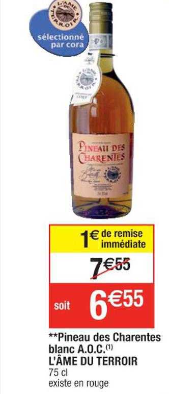 pineau des charentes blanc a.o.c. l'âme du terroir