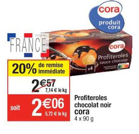 Profiteroles Chocolat Noir Cora