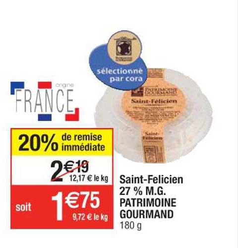 saint-félicien 27% m.g. patrimoine gourmand