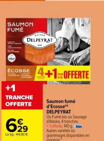 saumon fumé d'écosse delpeyrat