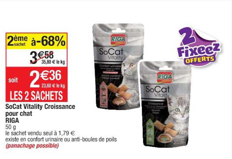 socat vitality croissance pour chat riga