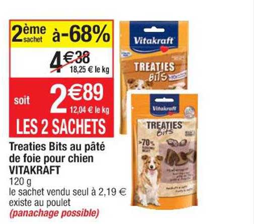 Treaties Bits Au Pâté De Foie Pour Chien Vitakraft