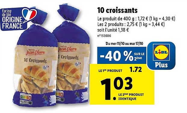 10 croissants maître jean pierre