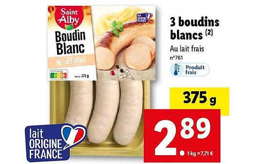 3 boudins blancs saint alby