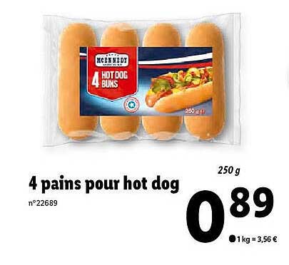 4 pains pour hot dog mcennedy