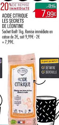 acide citrique les secrets de léontine