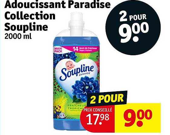adoucissant paradise collection soupline