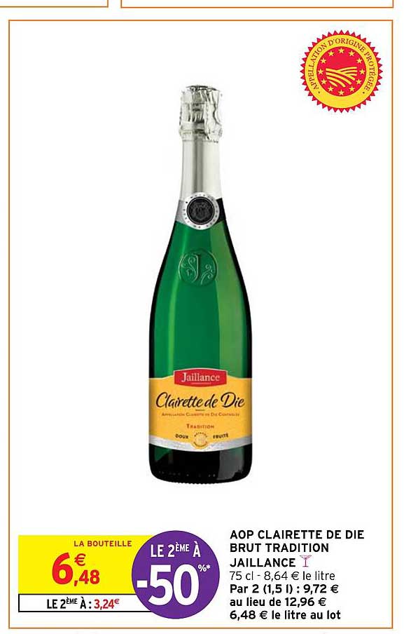 aop clairette de die brut tradition jaillance