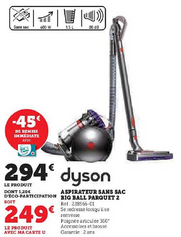 aspirateur sans sac big ball parquet 2 dyson