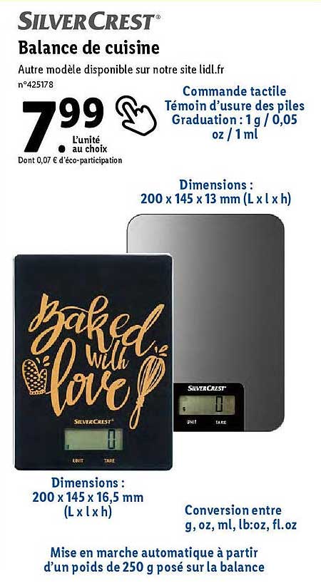 balance de cuisine silver crest