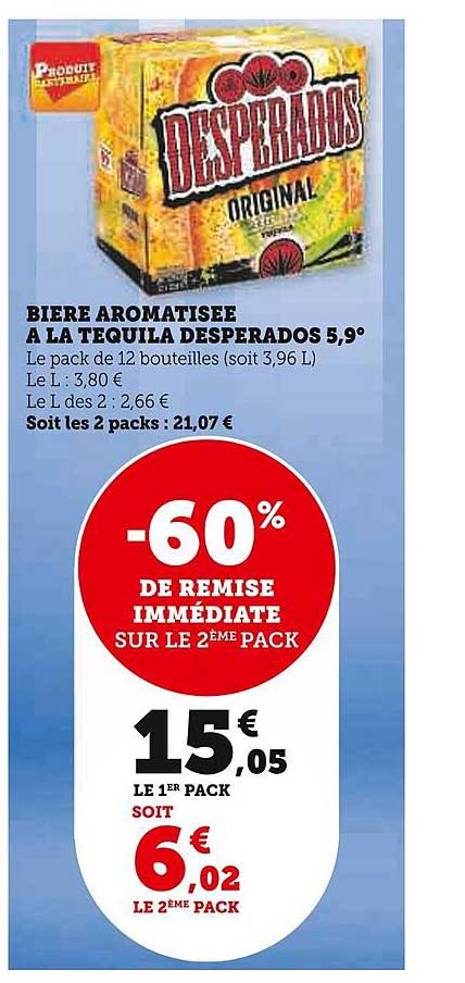 bière aromatisée à la tequila desperados 5,9°