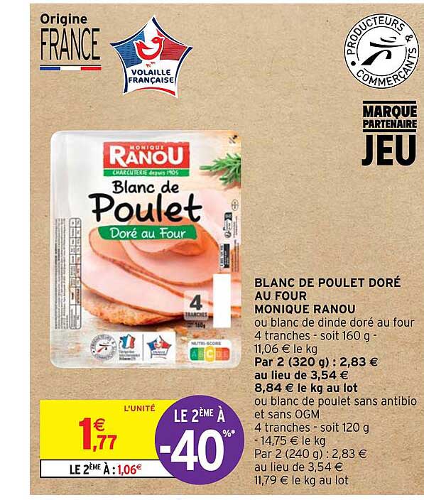 blanc de poulet doré au four monique ranou