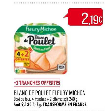 blanc de poulet fleury michon