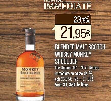 blended malt scotch whisky monkey shoulder