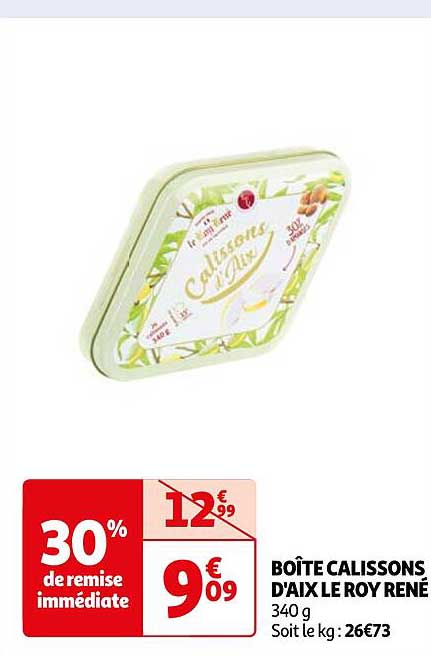 boîte calissons d'aix le roy rené