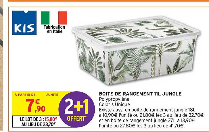 Boîte De Rangement 11l Jungle