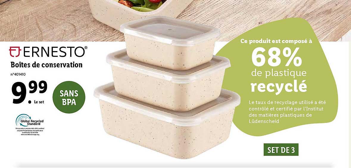 Boîtes De Conservation Ernesto