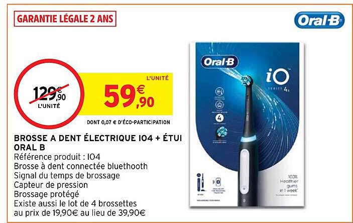 brosse à dent électrique 104 + étui oral b