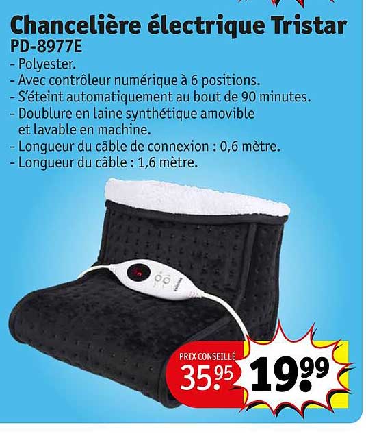 chancelière électrique tristar