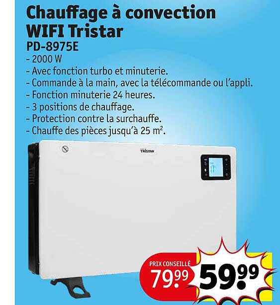 chauffage à convection wifi tristar