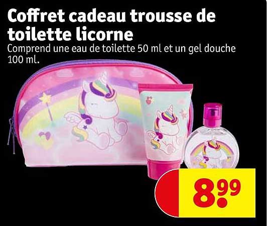 Coffret Cadeau Trousse De Toilette Licorne