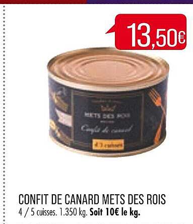 confit de canard mets des rois