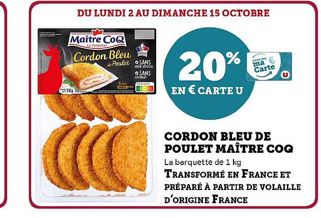 cordon bleu de poulet maître coq