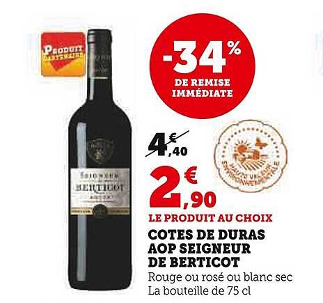 côtes de duras aop seigneur de berticot