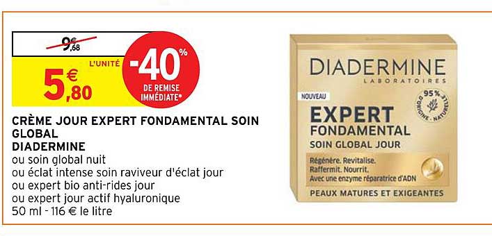 Crème Jour Expert Fondamental Soin Global Diadermine
