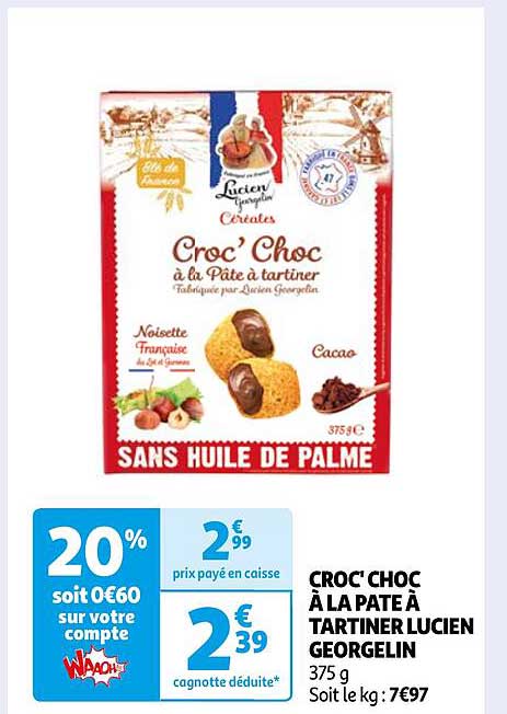 croc' choc à la pâte à tartiner lucien georgelin