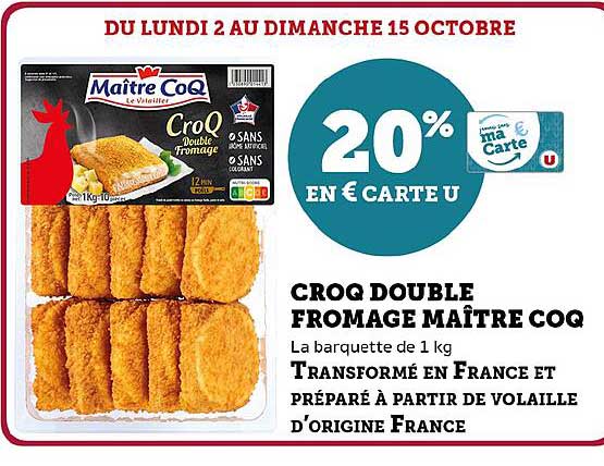 croq double fromage maître coq