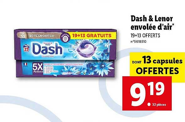 dash & lenor envolée d'air