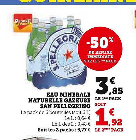 Eau Minérale Naturelle Gazeuse San Pellegrino