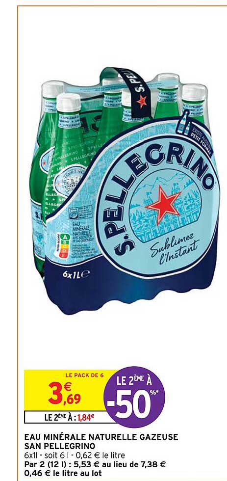 eau minérale naturelle gazeuse san pellegrino