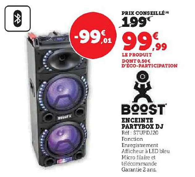 enceinte partybox dj boost