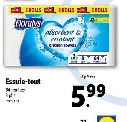 essuie-tout floralys