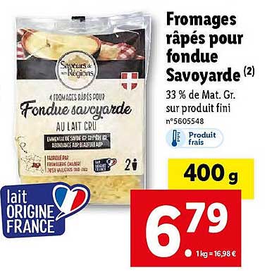fromages râpés pour fondue savoyarde saveurs de nos régions