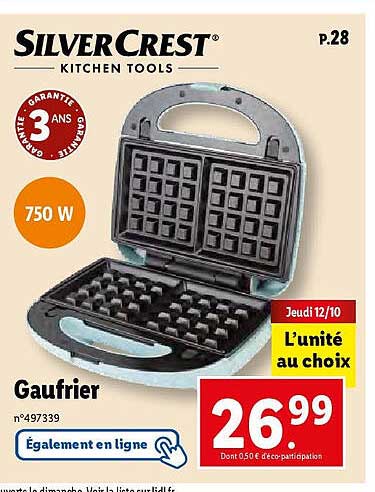 gaufrier silver crest