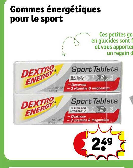 gommes énergétiques pour le sport