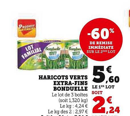 haricots verts extra-fins bonduelle