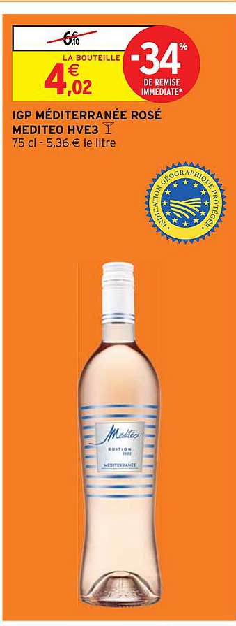 Igp Méditerranée Rosé Mediteo Hve3