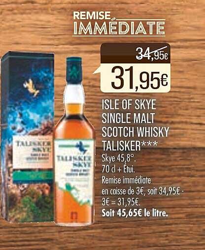 isle of skye single malt scotch whisky talisker***
