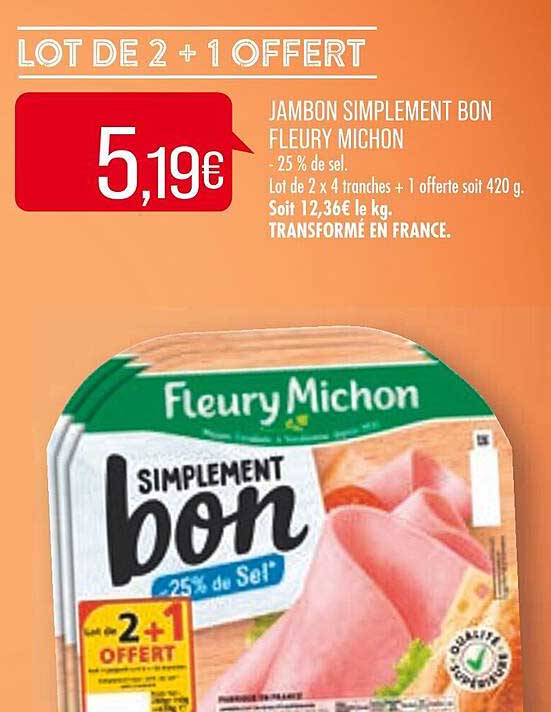 jambon simplement bon fleury michon