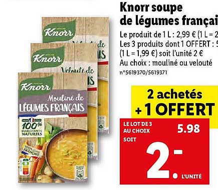 Knorr Soupe De Légumes Français