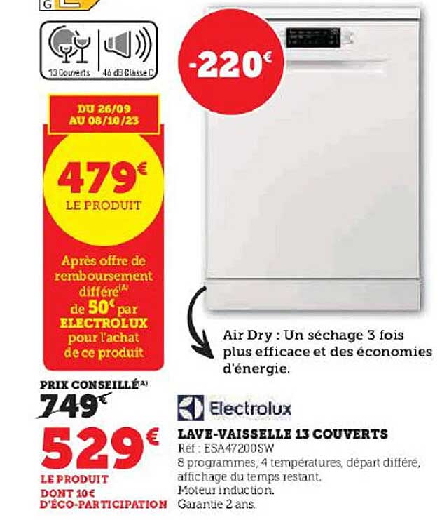 lave-vaisselle 13 couverts electrolux