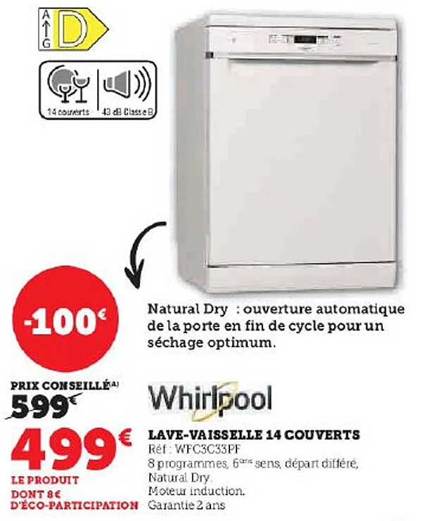 lave-vaisselle 14 couverts whirlpool
