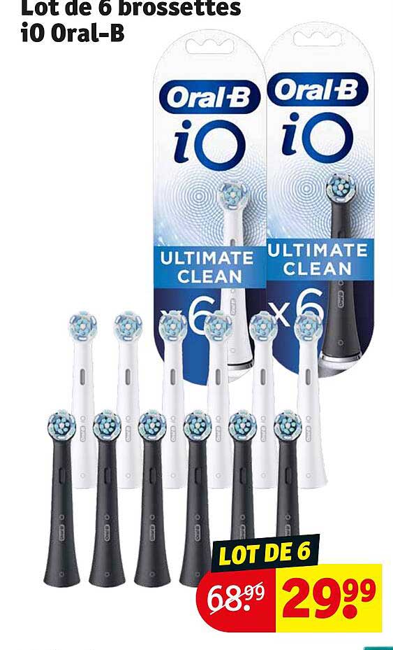 lot de 6 brossettes io oral-b